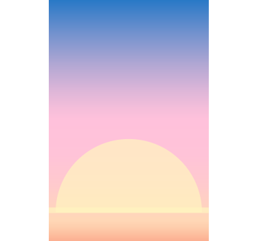 Sunset Horizon Design art roller blind - TenStickers