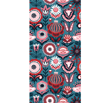 Ornamental pattern Flower roller blind - TenStickers