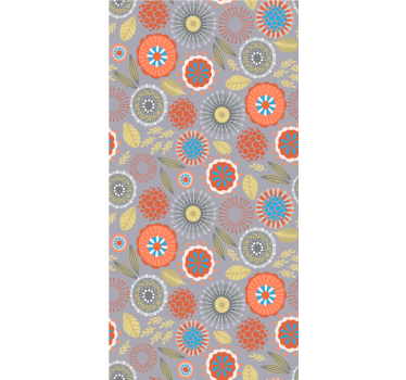 Flowers and plants roller blind bright floral design - TenStickers