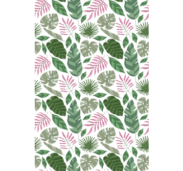 Tropical greenery theme living room roller blind - TenStickers