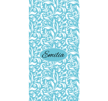 Personalized flower motif flower roller blind - TenStickers