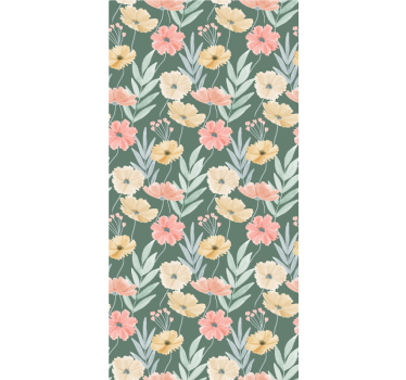 Flowers and plants roller blind graceful botanical design - TenStickers