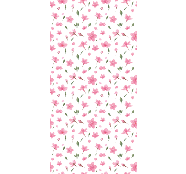 Delicate pink pattern flower roller blind - TenStickers