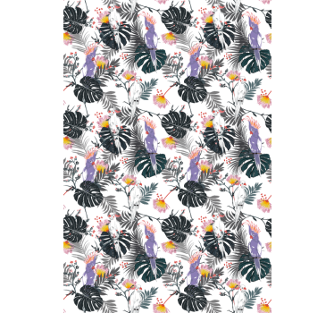Tropical birds pattern animal roller blind - TenStickers