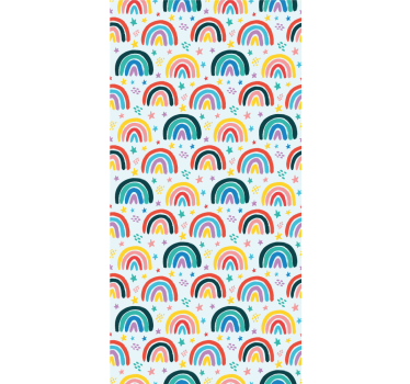 Blue rainbow patterns children room roller blind - TenStickers
