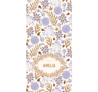 Custom Floral Design flower roller blind - TenStickers