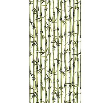 Bamboo Forest Pattern flowers and plants roller blind - TenStickers