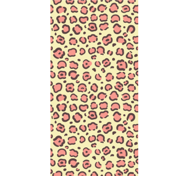 Pink and yellow leopard animal roller blind - TenStickers