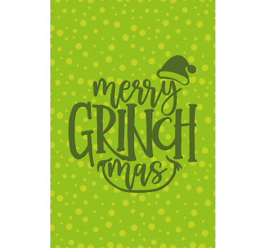 Merry Grinchmas Cheer text roller blind - TenStickers