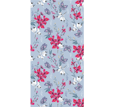 Roses and butterflies Flowers and plant roller blind - TenStickers