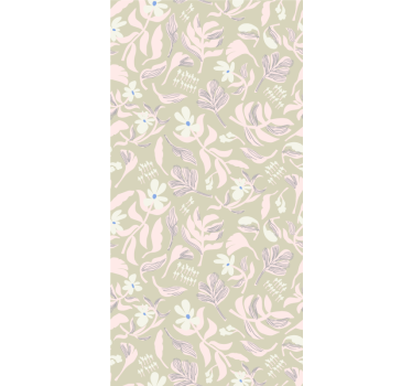 Beige leaf theme flowers and plants roller blind - TenStickers