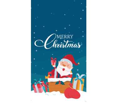 Santa Claus surrounded original roller blind - TenStickers
