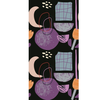 Abstract shape pattern modern roller blind - TenStickers