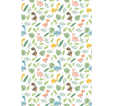 Dinosaur roller blind with tropical dinosaur pattern - TenStickers