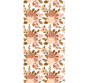 Elegant pink pastel flowers roller blind - TenStickers