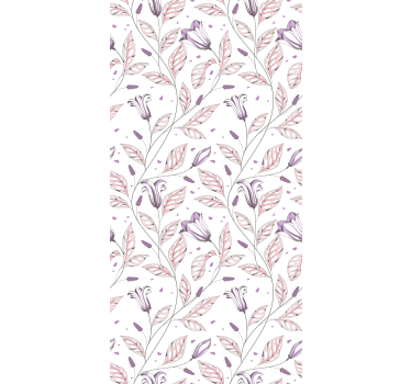 Botanical Leaf Motifs flowers and plants roller blind - TenStickers