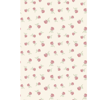 Gentle rose motif flowers and plants roller blind - TenStickers