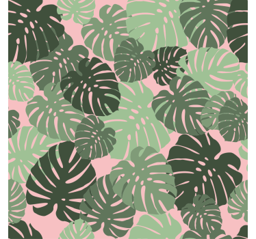 Tropical Monstera Pattern flowers and plants roller blind - TenStickers