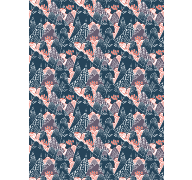 Mountain and rivers scandinavian roller blind - TenStickers