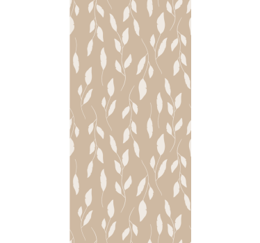 Delicate beige leaf pattern flowers and plants roller blind - TenStickers