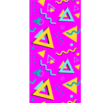Retro roller blind with retro triangles pattern - TenStickers
