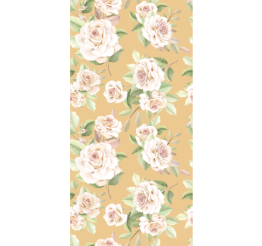 Blooming rose pattern flowers and plants roller blind - TenStickers