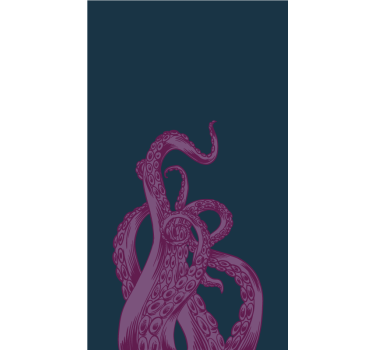 Purple octopus tentacle sea creatures Bathroom window blind - TenStickers