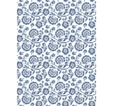 Elegant grey theme flower roller blind - TenStickers