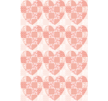 PATCHWORK HEART PATTERN romantic roller blind - TenStickers