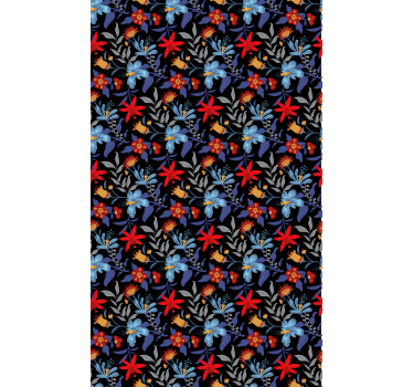 Multicolor Pattern flowers and plants roller blind - TenStickers