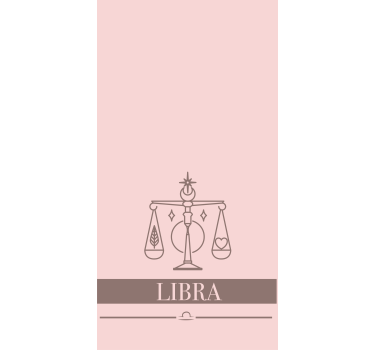 Libra zodiac symbol text roller blind - TenStickers