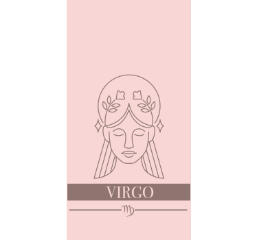 Virgo Character Design text roller blind - TenStickers