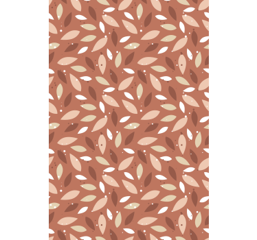 Leafy brown pattern flowers and plants roller blind - TenStickers
