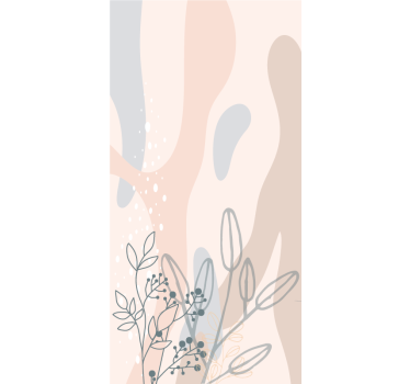 "Boho" floral illustration Flower roller blind - TenStickers