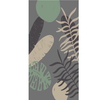 Tropical Greenery Pattern flowers and plants roller blind - TenStickers