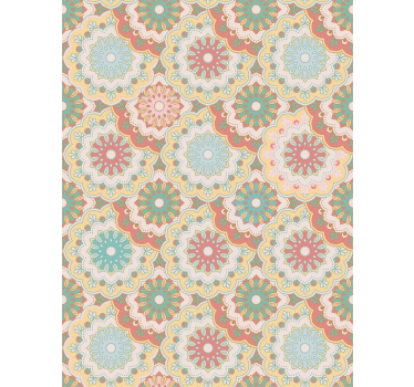 Intricate Floral Patterns flower roller blind - TenStickers