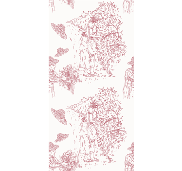 Harvest Scene Illustration flowers and plants roller blind - TenStickers