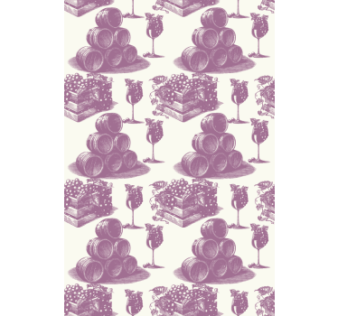 French vintage pattern in violet Classic roller blind - TenStickers