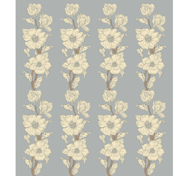 Vertical elegant pattern flower roller blind - TenStickers