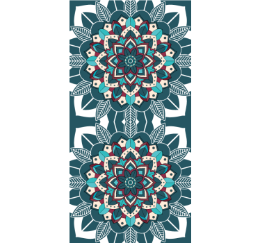 Elegant blue tiles texture and pattern roller blind - TenStickers