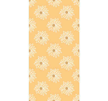 Daisies silhouette Flowers and plant roller blind - TenStickers