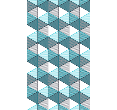 Geo Cube Illusion Texture and pattern roller blind - TenStickers