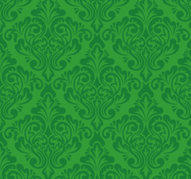Floral damask Green blind - TenStickers