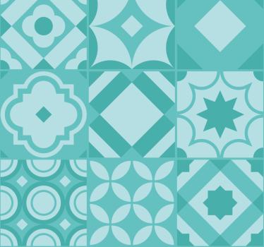 Classic tiles Kitchen blind - TenStickers