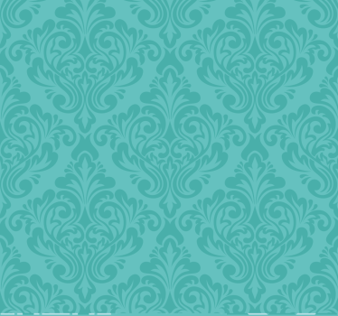 Damask Turquoise roller blind - TenStickers