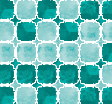 Watercolor tiles Living room blind - TenStickers