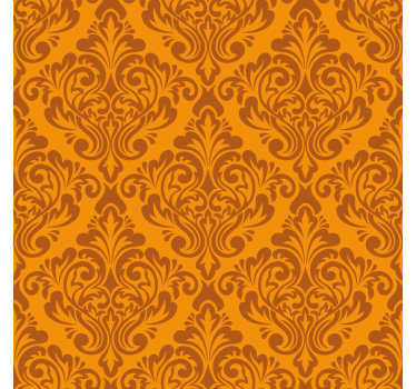 Orange Damask Vintage Pattern Living Room Blind - TenStickers