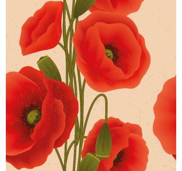 poppies More flowers and plant blind - TenStickers