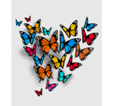 Bright colorful butterflies roller shade - TenStickers
