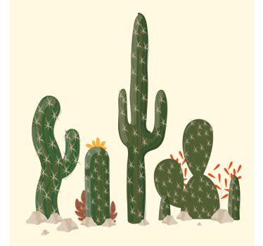 Big plants cactus roller blind - TenStickers